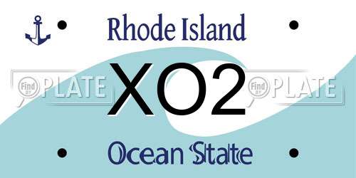 XO2 Rhode Island License Plate