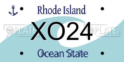XO24 Rhode Island License Plate