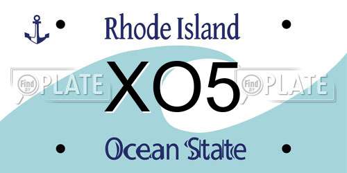XO5 Rhode Island License Plate