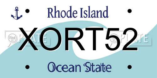XORT52 Rhode Island License Plate
