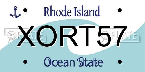 XORT57 Rhode Island License Plate