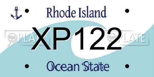 XP122 Rhode Island License Plate