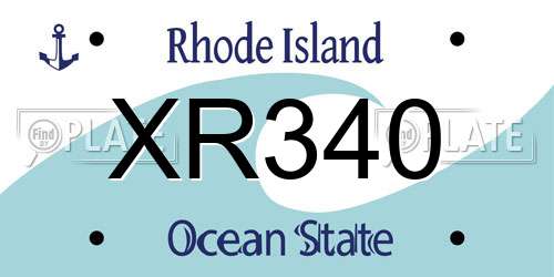 XR340 Rhode Island License Plate