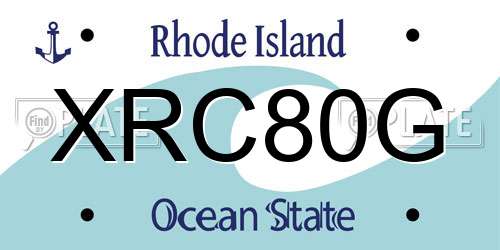 XRC80G Rhode Island License Plate