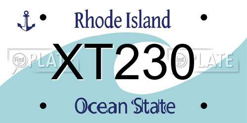 XT230 Rhode Island License Plate