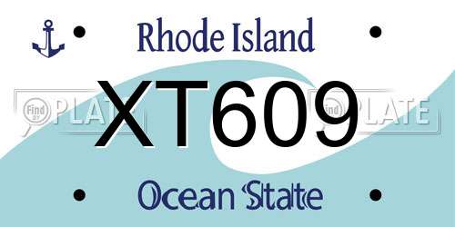 XT609 Rhode Island License Plate