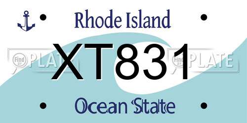 XT831 Rhode Island License Plate