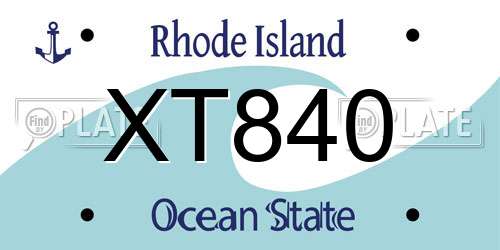 XT840 Rhode Island License Plate