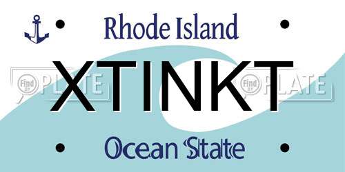 XTINKT Rhode Island License Plate