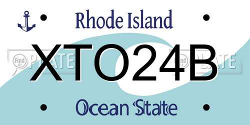 XTO24B Rhode Island License Plate