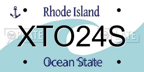 XTO24S Rhode Island License Plate