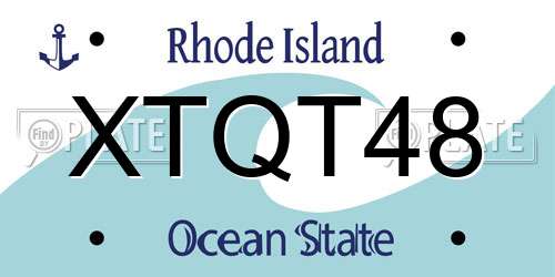XTQT48 Rhode Island License Plate