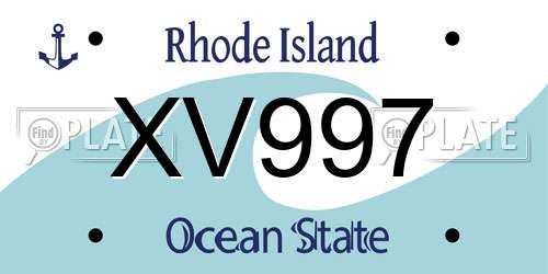 XV997 Rhode Island License Plate
