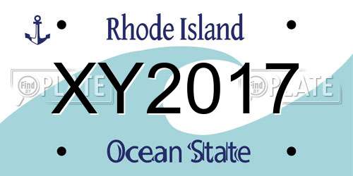 XY2017 Rhode Island License Plate