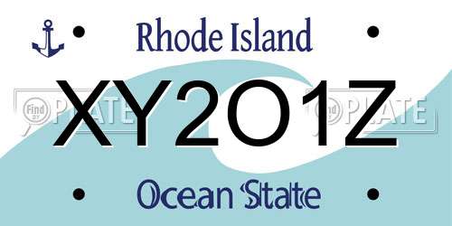 XY2O1Z Rhode Island License Plate