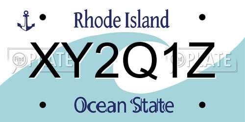 XY2Q1Z Rhode Island License Plate
