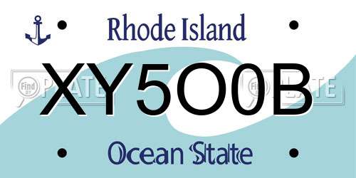 XY5O0B Rhode Island License Plate