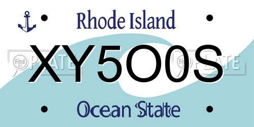 XY5O0S Rhode Island License Plate
