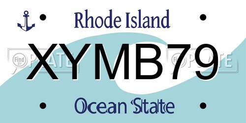 XYMB79 Rhode Island License Plate