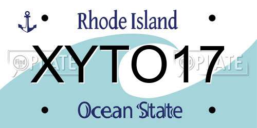 XYTO17 Rhode Island License Plate