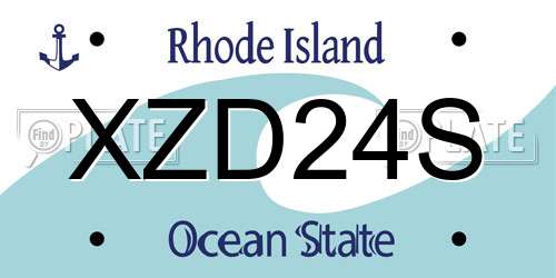XZD24S Rhode Island License Plate