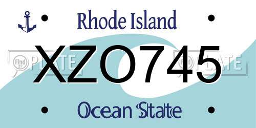 XZO745 Rhode Island License Plate