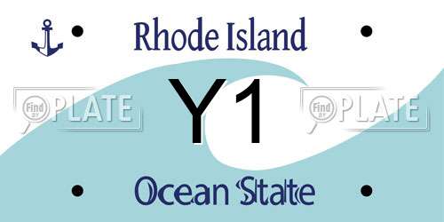 Y1 Rhode Island License Plate