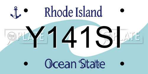 Y141SI Rhode Island License Plate