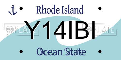 Y14IBI Rhode Island License Plate
