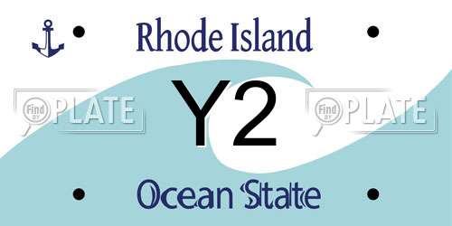 Y2 Rhode Island License Plate