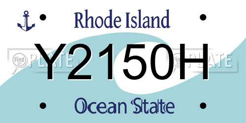 Y2150H Rhode Island License Plate