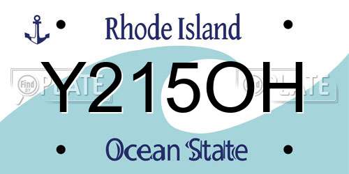 Y215OH Rhode Island License Plate