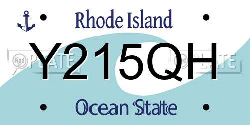 Y215QH Rhode Island License Plate