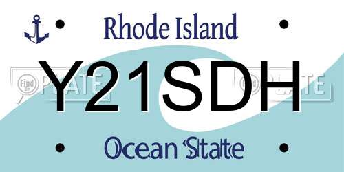 Y21SDH Rhode Island License Plate