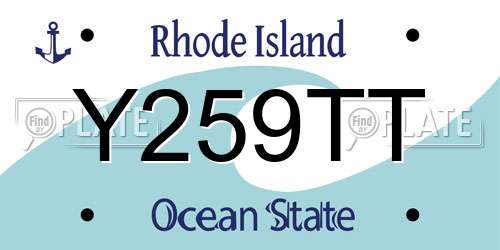 Y259TT Rhode Island License Plate