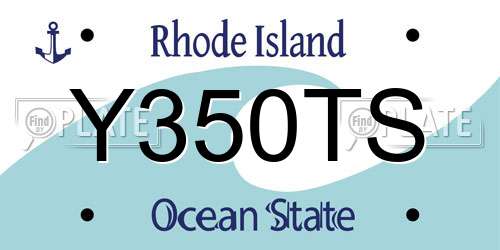 Y350TS Rhode Island License Plate