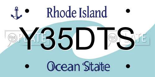 Y35DTS Rhode Island License Plate