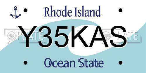 Y35KAS Rhode Island License Plate