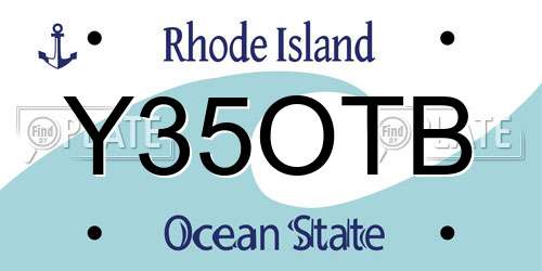 Y35OTB Rhode Island License Plate