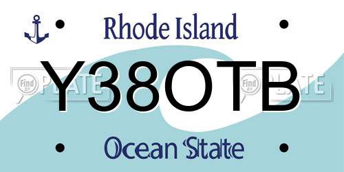 Y38OTB Rhode Island License Plate
