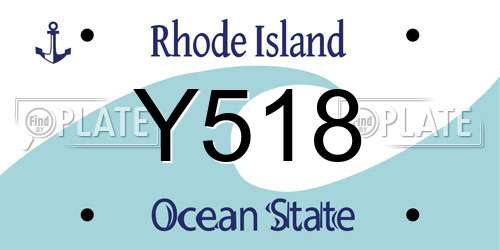Y518 Rhode Island License Plate