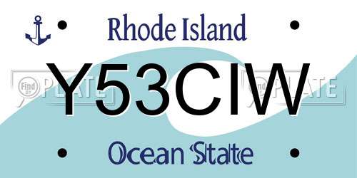 Y53CIW Rhode Island License Plate
