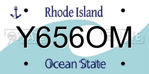 Y656OM Rhode Island License Plate