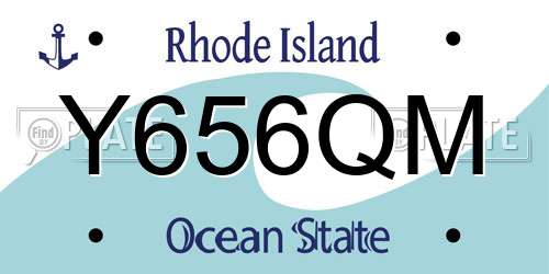 Y656QM Rhode Island License Plate