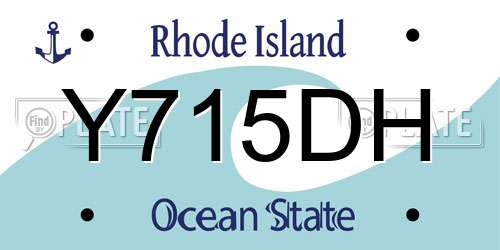 Y715DH Rhode Island License Plate