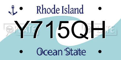 Y715QH Rhode Island License Plate