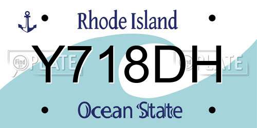 Y718DH Rhode Island License Plate