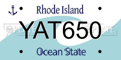 YAT650 Rhode Island License Plate