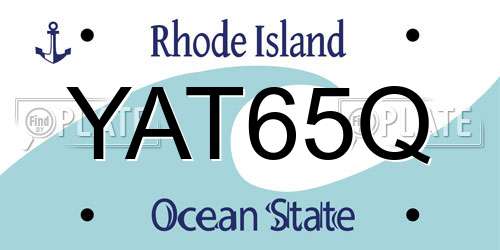 YAT65Q Rhode Island License Plate