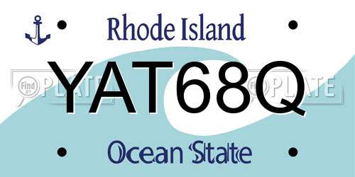 YAT68Q Rhode Island License Plate